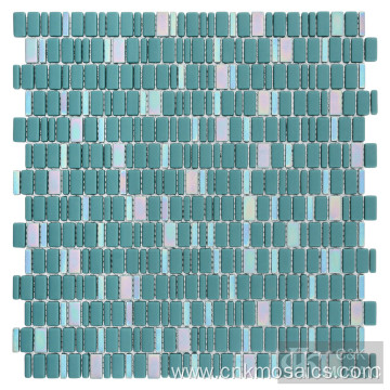 Solid Color Green Glass Mosaic Tile Sheets